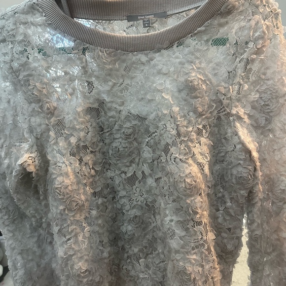 Anthropologie Gray Rose Sweater - Picture 6 of 6